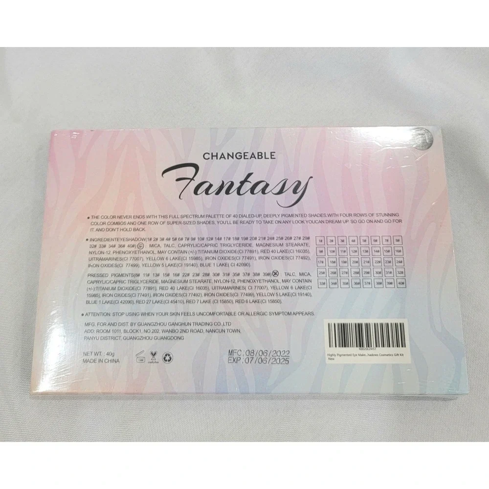 Prism Makeup Eyeshadow Palette Multicolor 40 Colors Fantasy Changeable New
